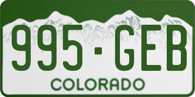 CO license plate 995GEB