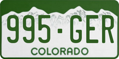 CO license plate 995GER