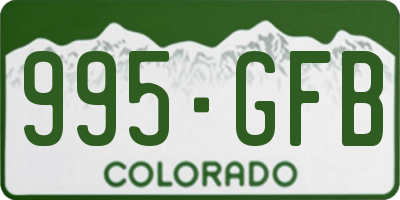 CO license plate 995GFB