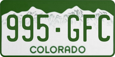CO license plate 995GFC