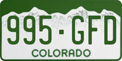 CO license plate 995GFD