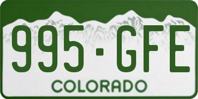 CO license plate 995GFE