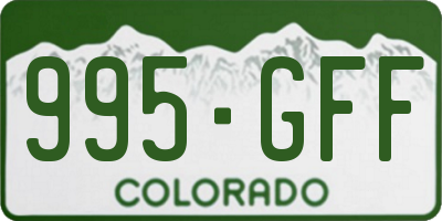 CO license plate 995GFF