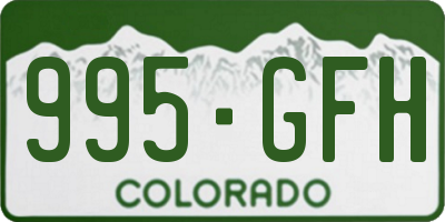 CO license plate 995GFH