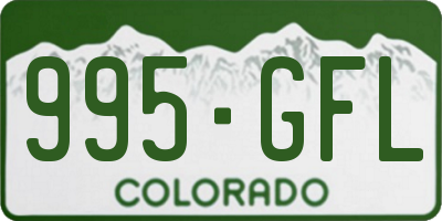 CO license plate 995GFL