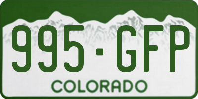 CO license plate 995GFP