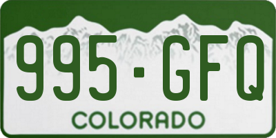 CO license plate 995GFQ