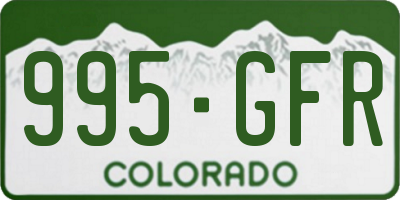 CO license plate 995GFR