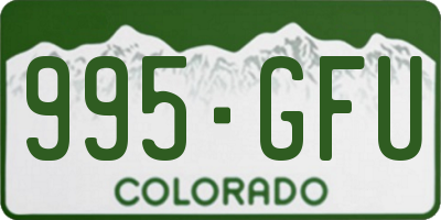 CO license plate 995GFU