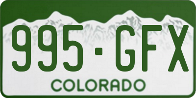 CO license plate 995GFX
