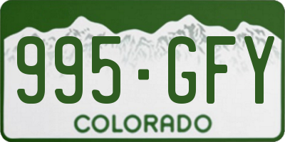 CO license plate 995GFY