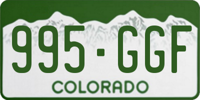 CO license plate 995GGF