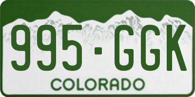 CO license plate 995GGK