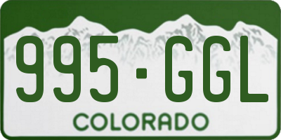 CO license plate 995GGL