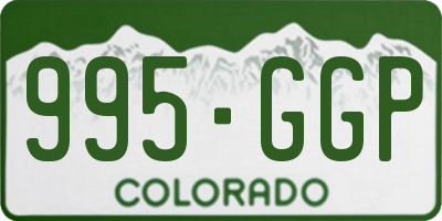 CO license plate 995GGP