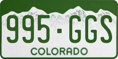 CO license plate 995GGS