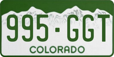 CO license plate 995GGT