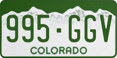 CO license plate 995GGV