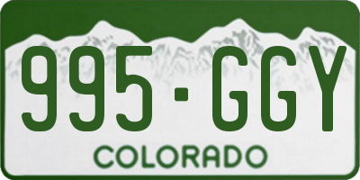 CO license plate 995GGY