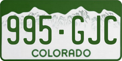 CO license plate 995GJC