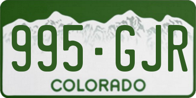 CO license plate 995GJR