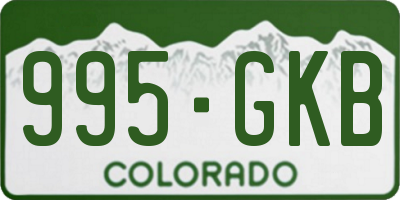 CO license plate 995GKB