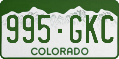 CO license plate 995GKC
