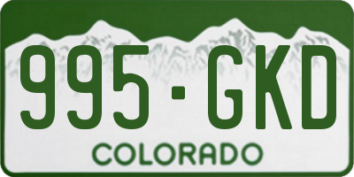 CO license plate 995GKD