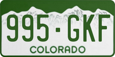 CO license plate 995GKF