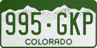 CO license plate 995GKP