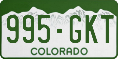CO license plate 995GKT