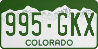 CO license plate 995GKX