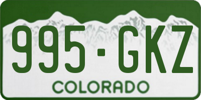 CO license plate 995GKZ