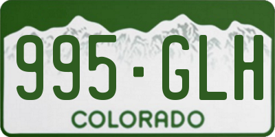 CO license plate 995GLH