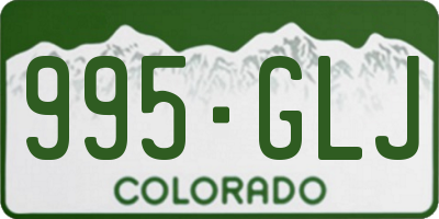 CO license plate 995GLJ