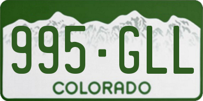 CO license plate 995GLL