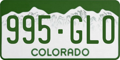 CO license plate 995GLO