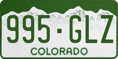 CO license plate 995GLZ