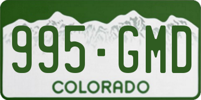 CO license plate 995GMD