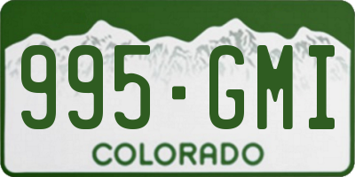 CO license plate 995GMI