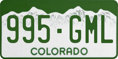 CO license plate 995GML