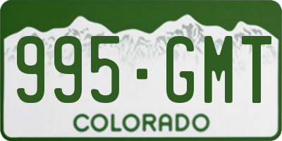 CO license plate 995GMT