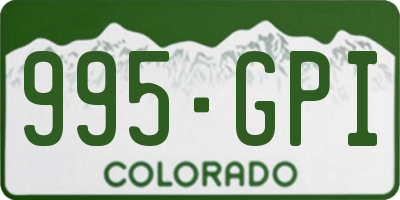 CO license plate 995GPI