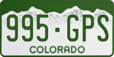 CO license plate 995GPS
