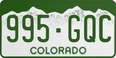 CO license plate 995GQC