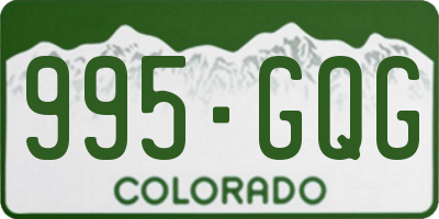 CO license plate 995GQG