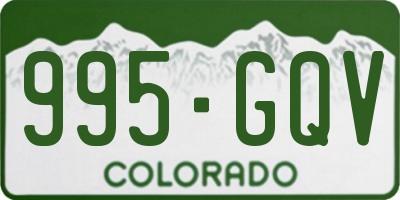 CO license plate 995GQV