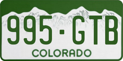 CO license plate 995GTB