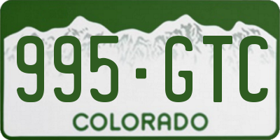 CO license plate 995GTC