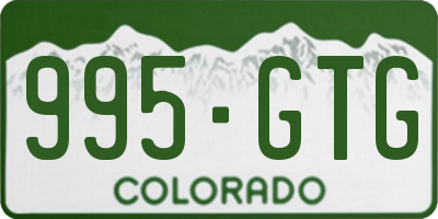 CO license plate 995GTG